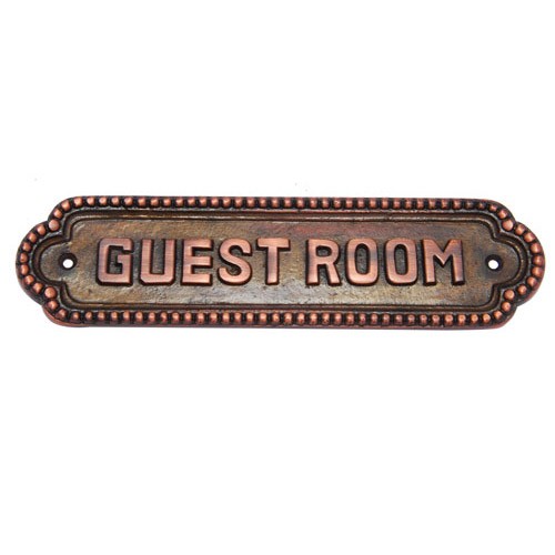 Guest Room Brass Door Sign 